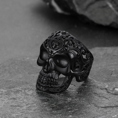 Punk Skull Hollow Sugar Ring for Men