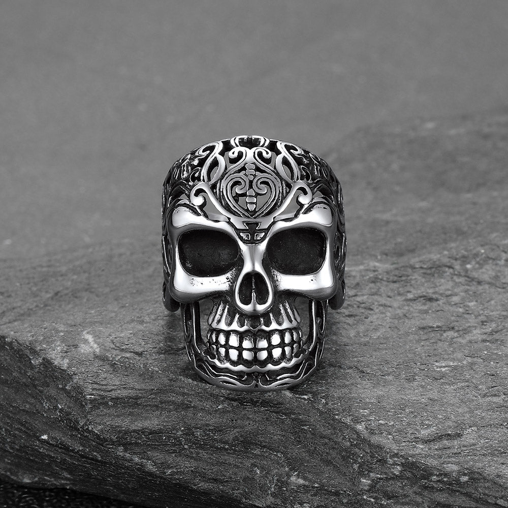 Punk Skull Hollow Sugar Ring for Men