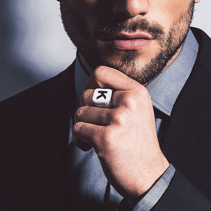 Minimalist Custom Engraved Name Band Rings for Men