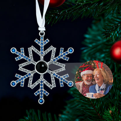 Décoration de Noël avec projection photo personnalisée