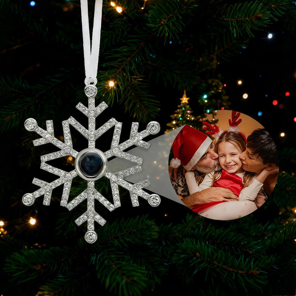 Personalized Photo Projection Christmas Ornament Memorial Gifts
