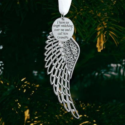 Angel Wings Christmas Ornament – Memorial Gift for Grandpa