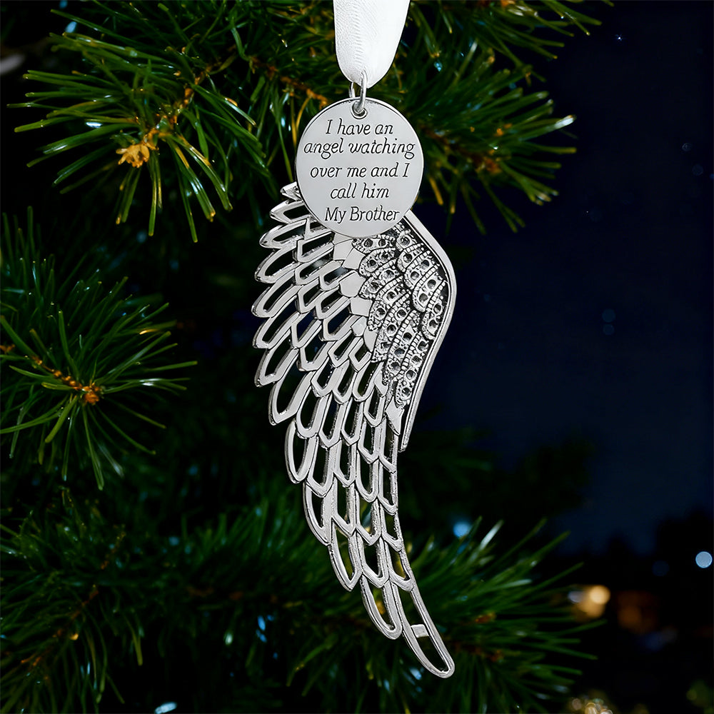 Angel Wings Christmas Ornament – Memorial Gift for Brother