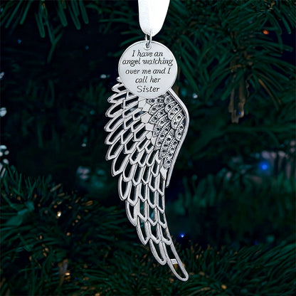 Angel Wings Christmas Ornament – Memorial Gift for Sister