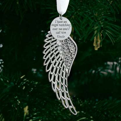 Angel Wings Christmas Ornament – Memorial Gift for Uncle