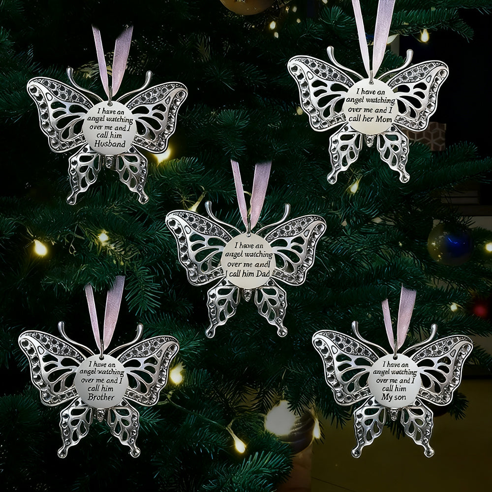 Memorial Butterfly Christmas Ornament – Elegant Pendant for Tree Decoration