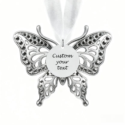 Butterfly Ornament with Name and Date Engraving – Custom Memorial Gift