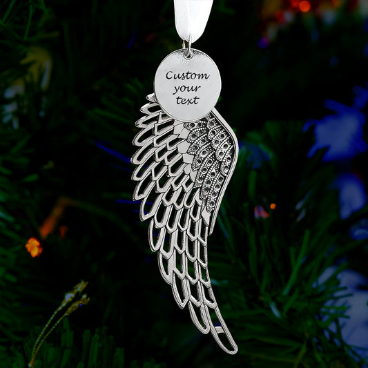 Custom Angel Wing Christmas Ornament Memorial Giftimg