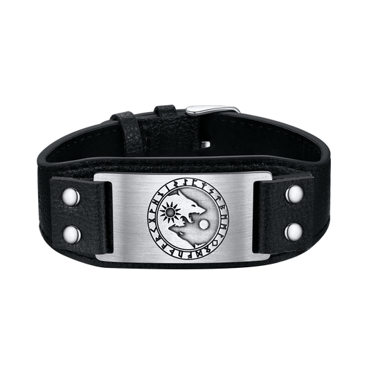 FaithHeart Viking Bracelet Nordic Wolf Bracelet Norse Jewelry FaithHeart