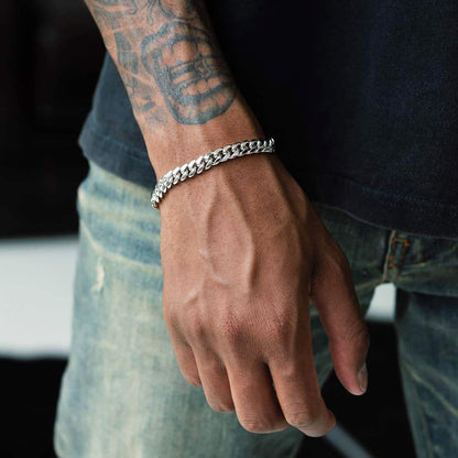 Miami Cuban Link Chain Bracelets for Men with 5/7/9/12mm Width