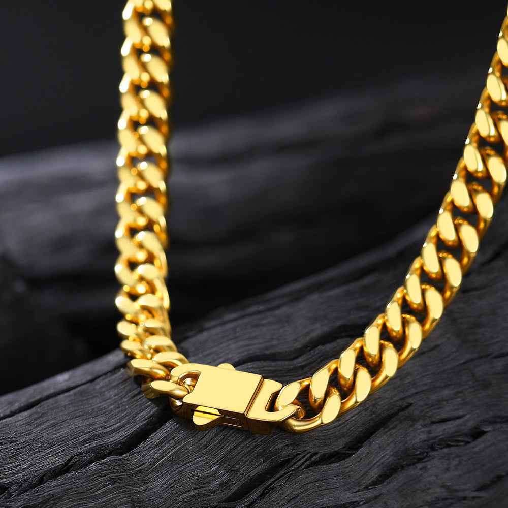 18k Gold 9mm Cuban Link Chain Necklace for Men shops / Women - 20in Great Gift!