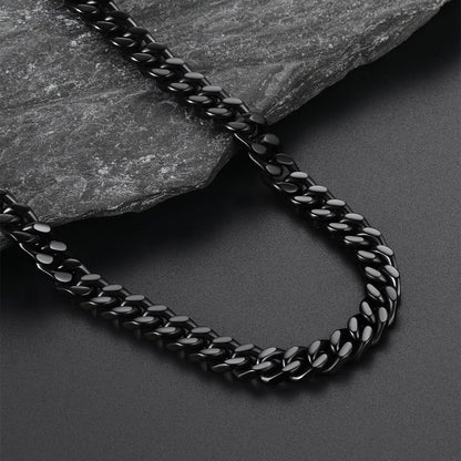 Miami Cuban Chain & Celtic Knot Cross Necklace Set for Men  