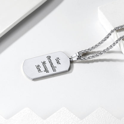 Customized Photo Dog Tags Necklace Pendant with Picture For Men FaithHeart