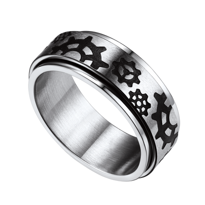 Rotatable Star Moon, Sun Turning Ring