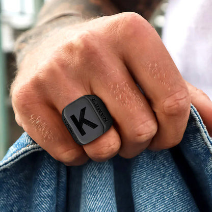 Minimalist Custom Engraved Name Band Rings for Men