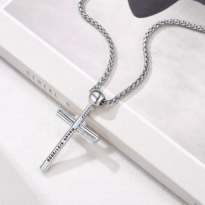 Baseball Cross Pendant Custom Sport Necklace