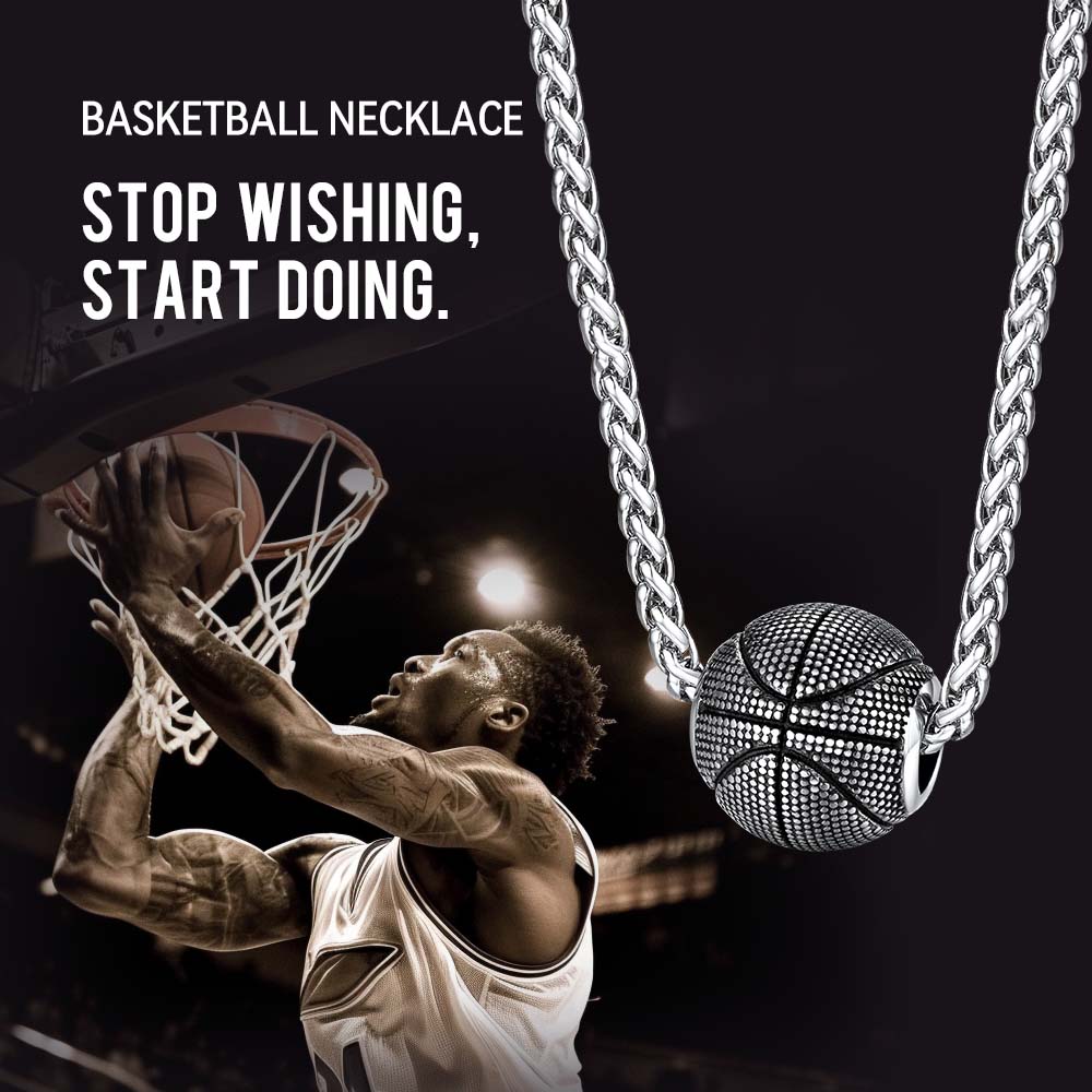  Basketball Pendant Necklace