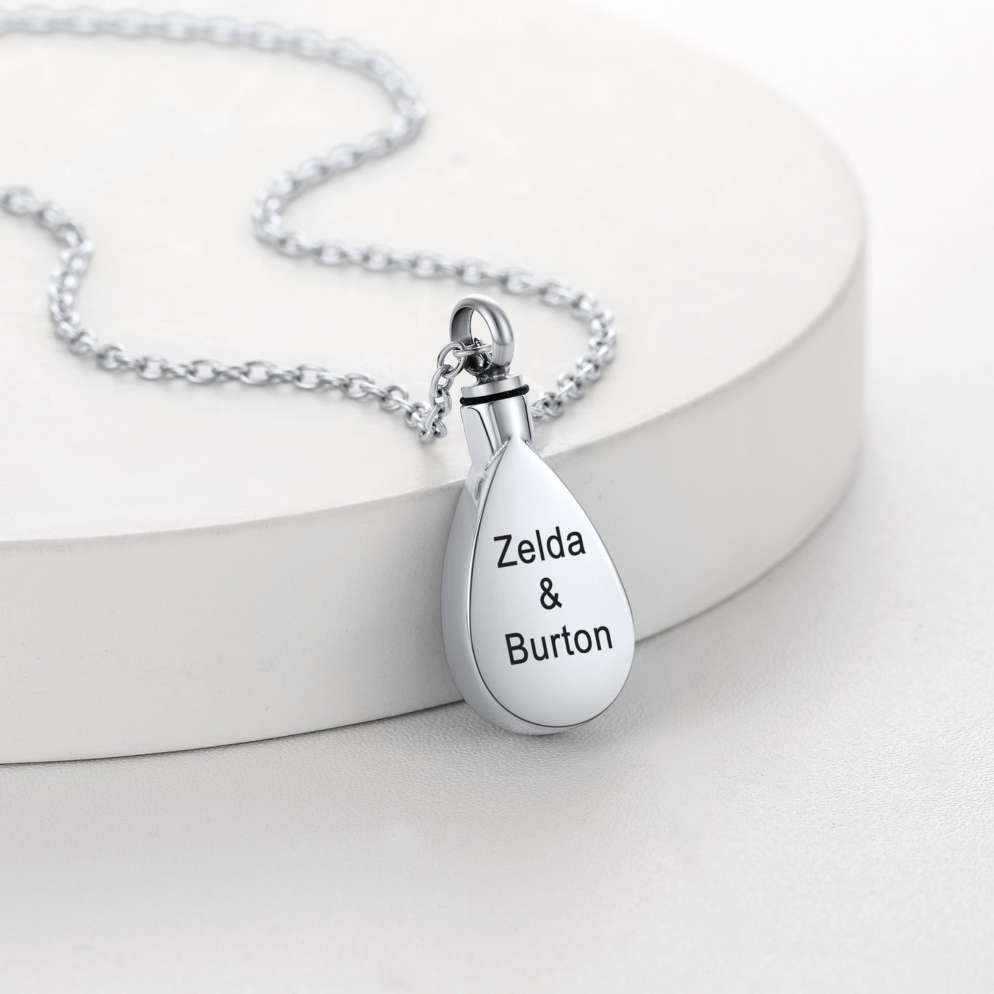 Custom Tear Drop Birthstone Urn Necklaces Cremation Jewelry for Ashes for Women