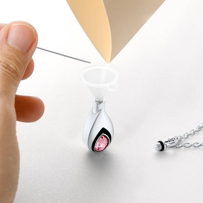 Tear Drop Birthstone Urn Necklaces Cremation Jewelry for Ashes for Women