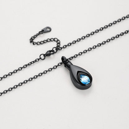 Tear Drop Birthstone Urn Necklaces Cremation Jewelry for Ashes for Women