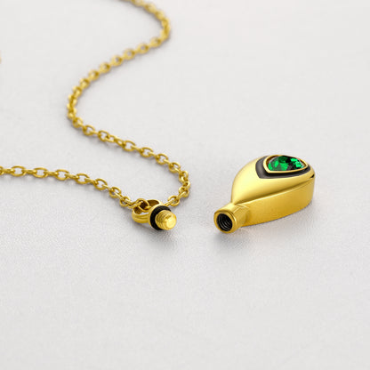 Tear Drop Birthstone Urn Necklaces Cremation Jewelry for Ashes for Women