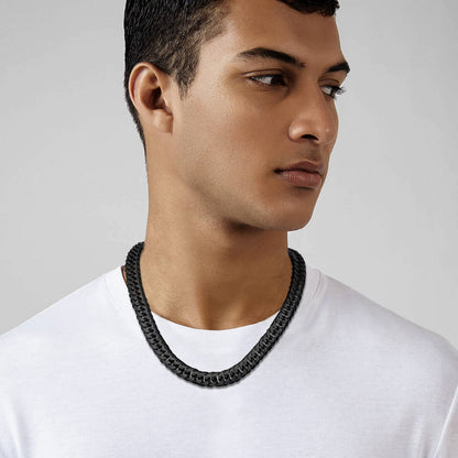 Black Miami Cuban Chain Necklace for Men