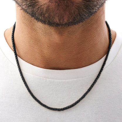 Black Spiga Wheat Chain