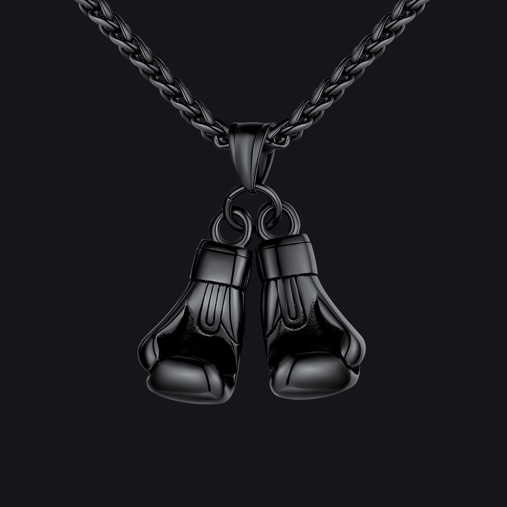 Boxing Gloves Bodybuilding Pendant Necklace for Men Boys