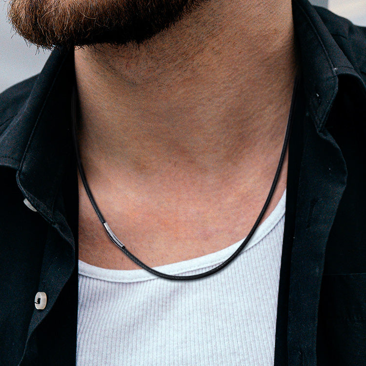 Braided Leather Cord Chain 