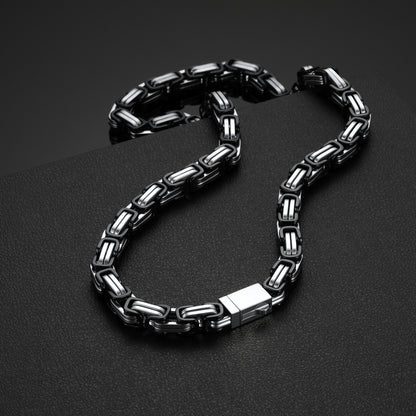 Men's Stainless Steel Byzantine Chain Necklace | 4–10mm - FaithHeart Jewelry
