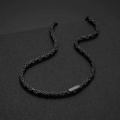 Men's Stainless Steel Byzantine Chain Necklace | 4–10mm - FaithHeart Jewelry