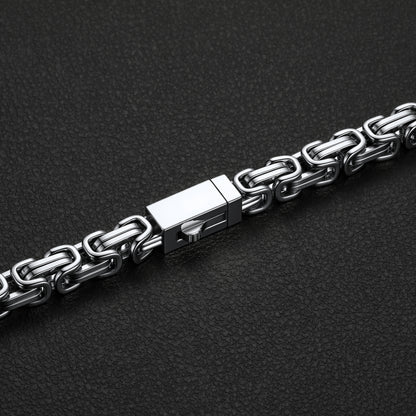 Men's Stainless Steel Byzantine Chain Necklace | 4–10mm - FaithHeart Jewelry