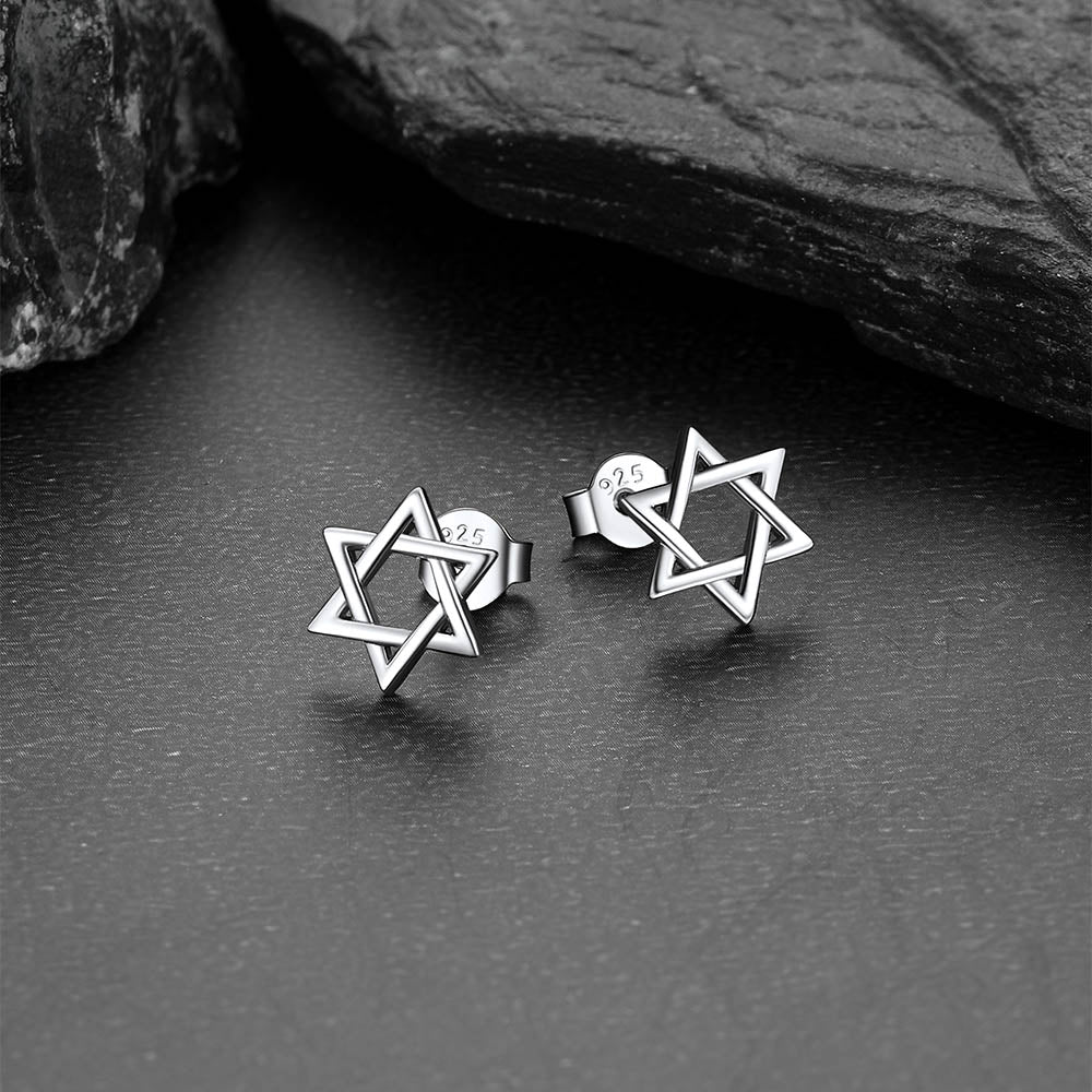 FaithHeart Jewish Star of David Stud Earrings for Women FaithHeart