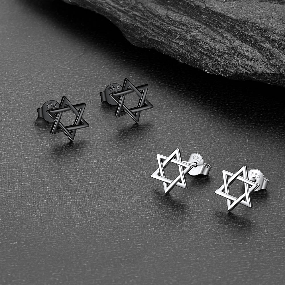 FaithHeart Jewish Star of David Stud Earrings for Women FaithHeart