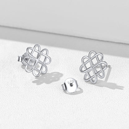 FaithHeart Sterling Silver Celtic Love Knot Stud Earrings FaithHeart