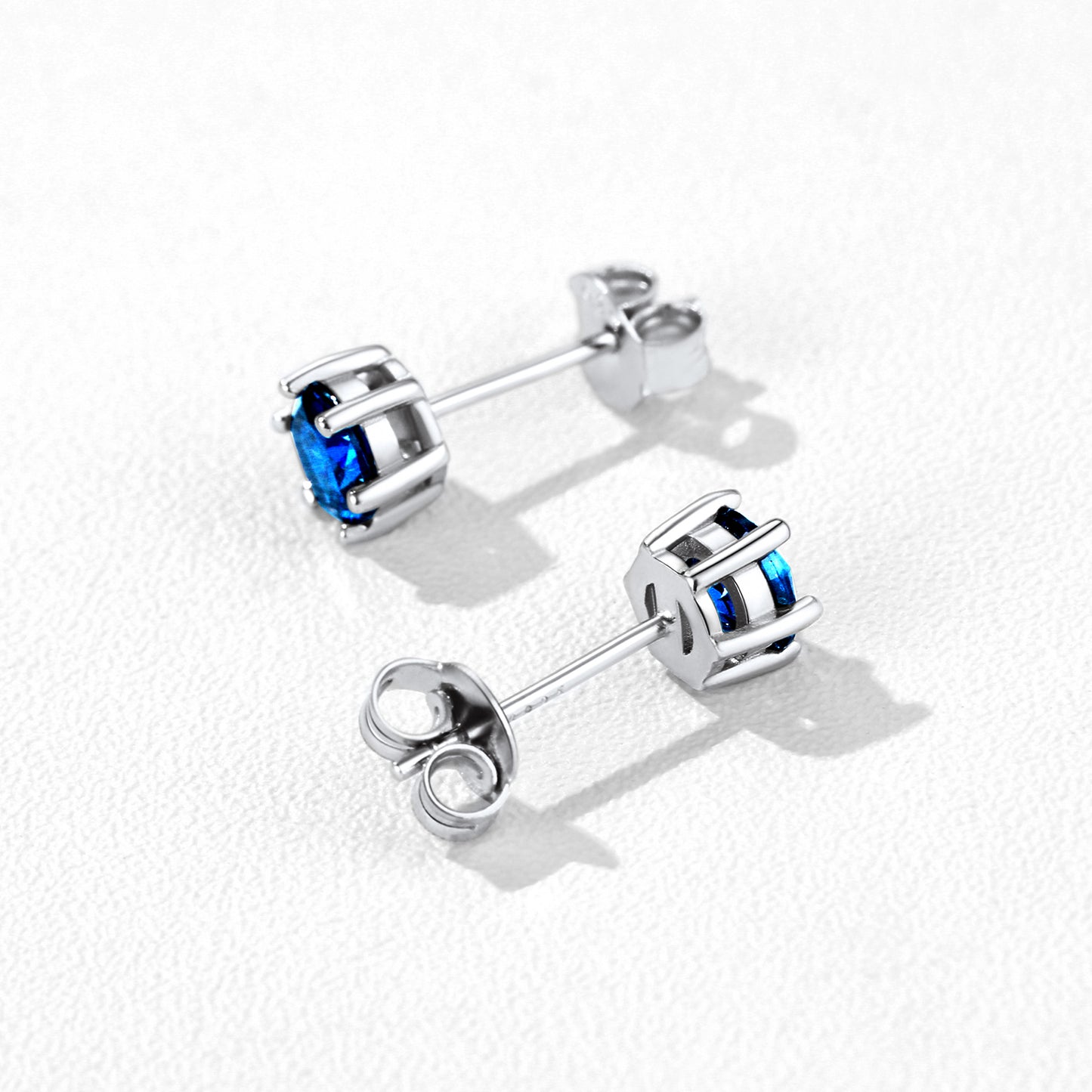 925 Sterling Silver Birthstone Stud Earrings for Men Women