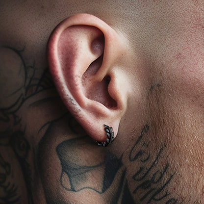 Creolen aus Sterlingsilber mit kleinen Blättern, für Männer und Frauen