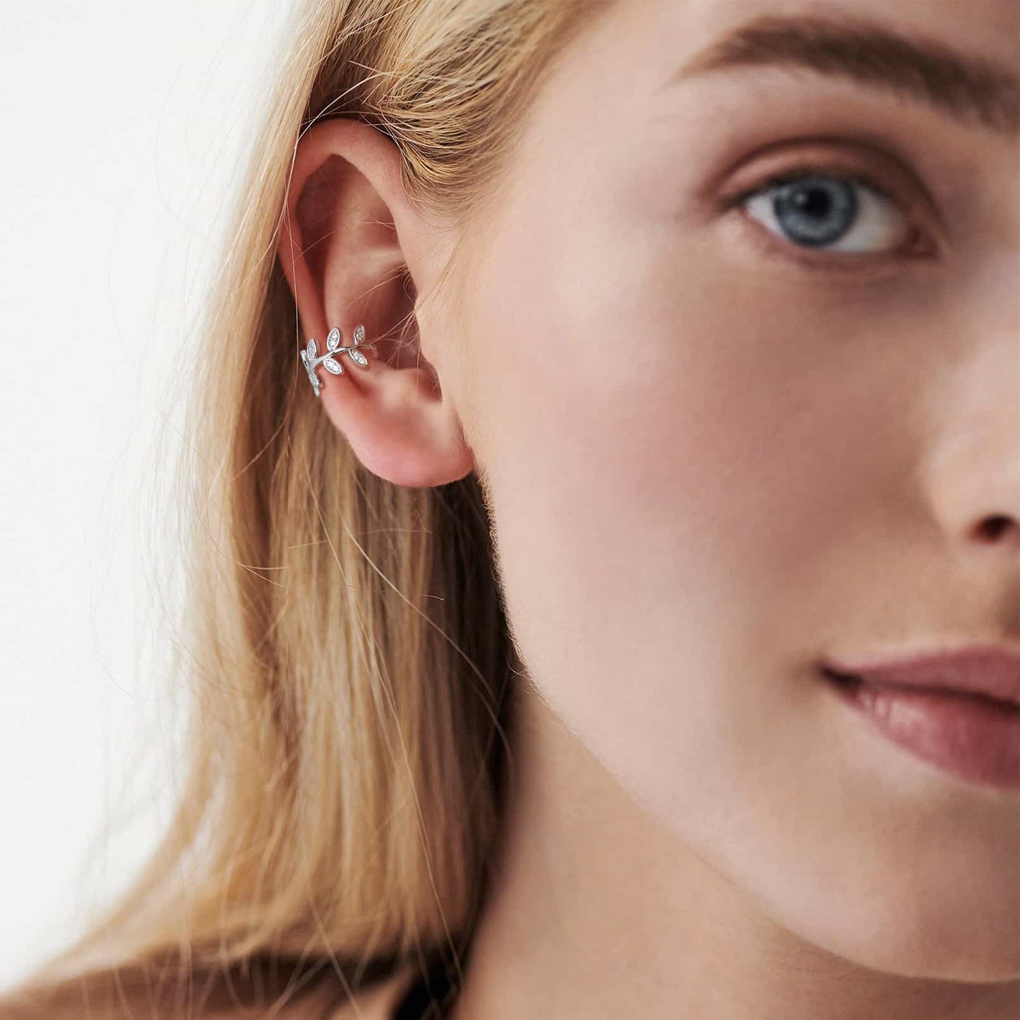 FaithHeart 925 Sterling Silver Clip on Cartilage Zircon Ear Cuff Earrings 1 Pcs FaithHeart