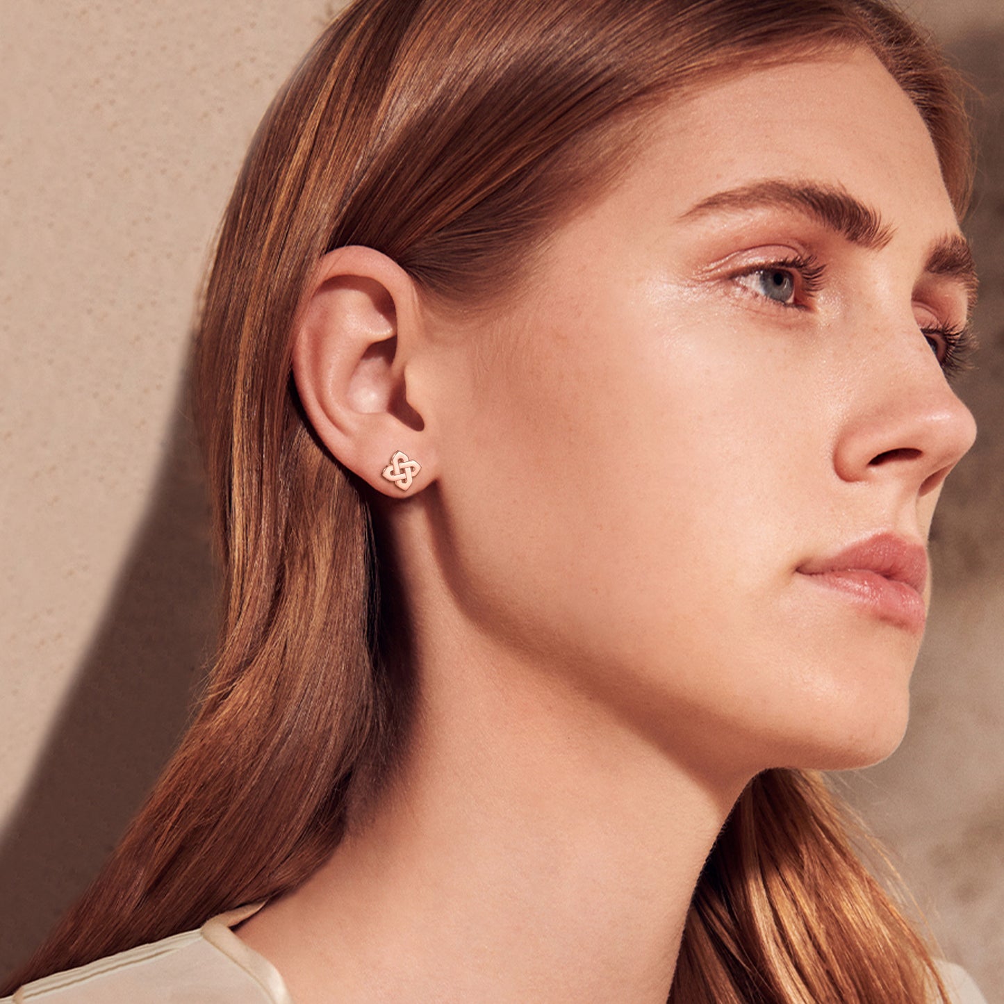 FaithHeart Celtic Knot Stud Earrings for Women in Sterling Silver FaithHeart