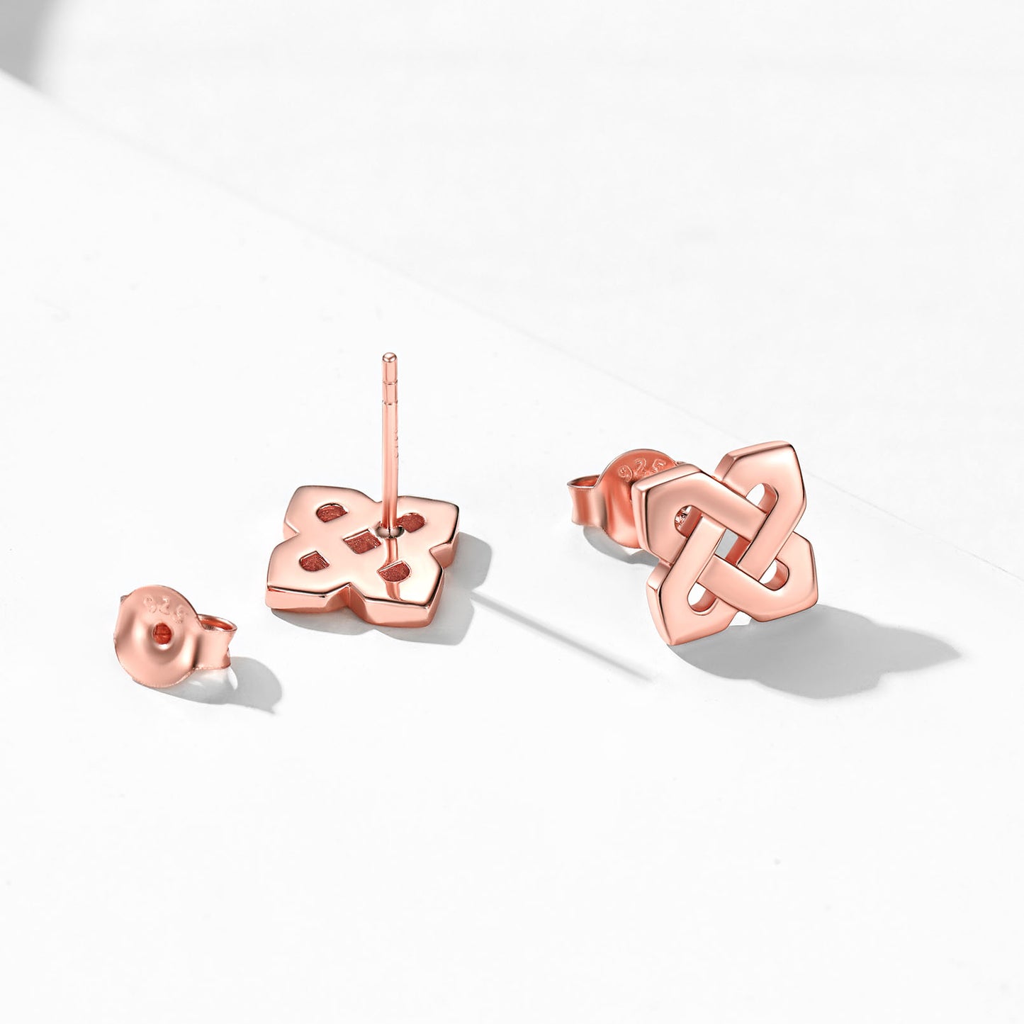 FaithHeart Celtic Knot Stud Earrings for Women in Sterling Silver FaithHeart