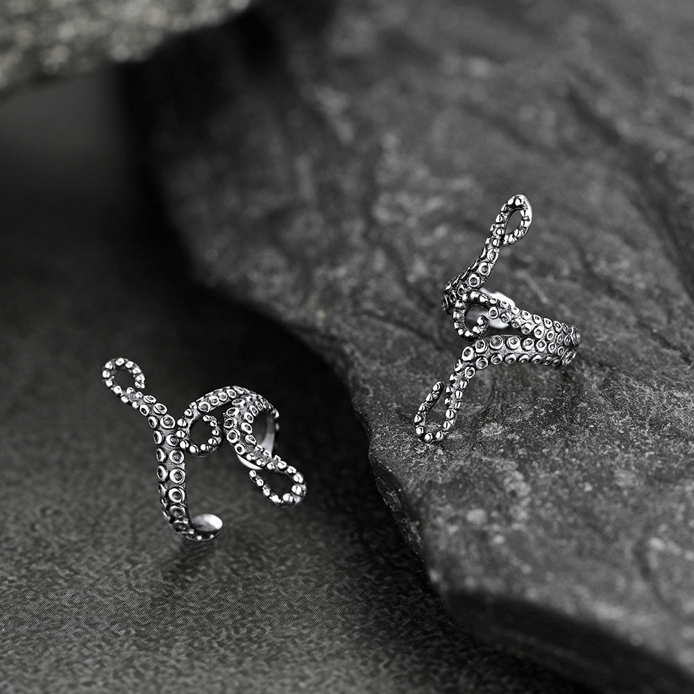 FaithHeart Octopus Ear Cuff Earrings Non-Piercing Cartilage Cuff Earrings FaithHeart