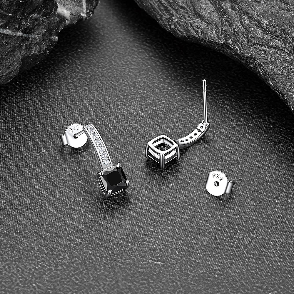 FaithHeart Dainty Birthstone Stud Drop Earrings for Women in Sterling Silver FaithHeart