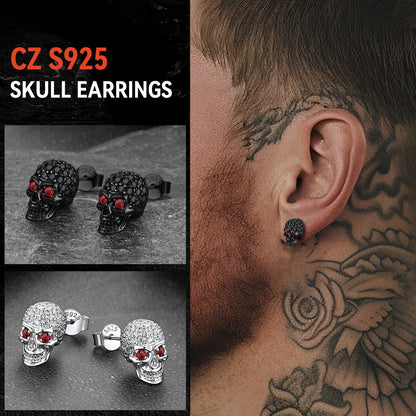 Skull-Stud-Punk-Earrings