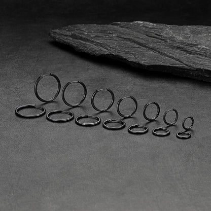 Multiple Sterling Silver Huggie Hoop Earring