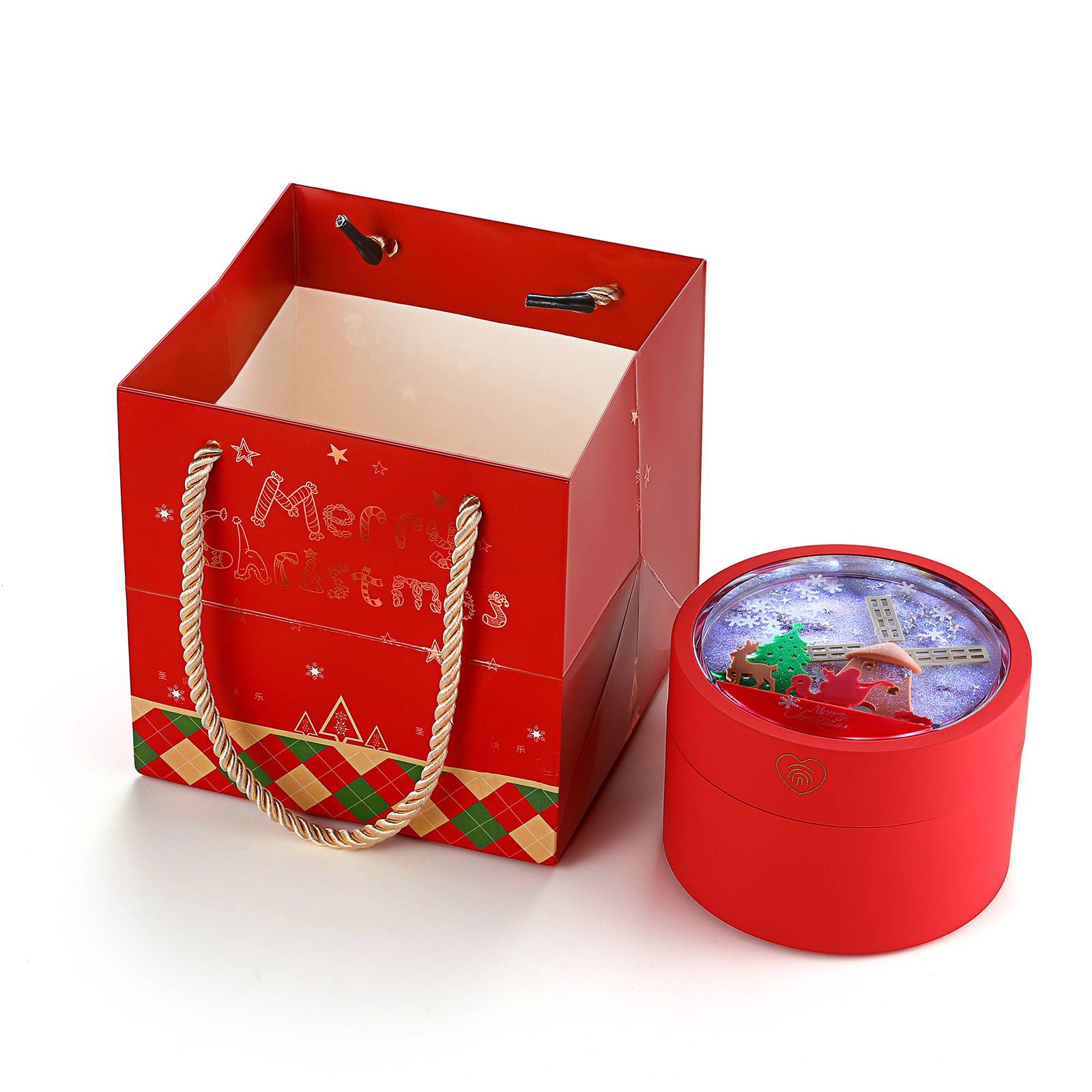 FaithHeart Jewelry Sparkling Windmill Christmas Gift Case