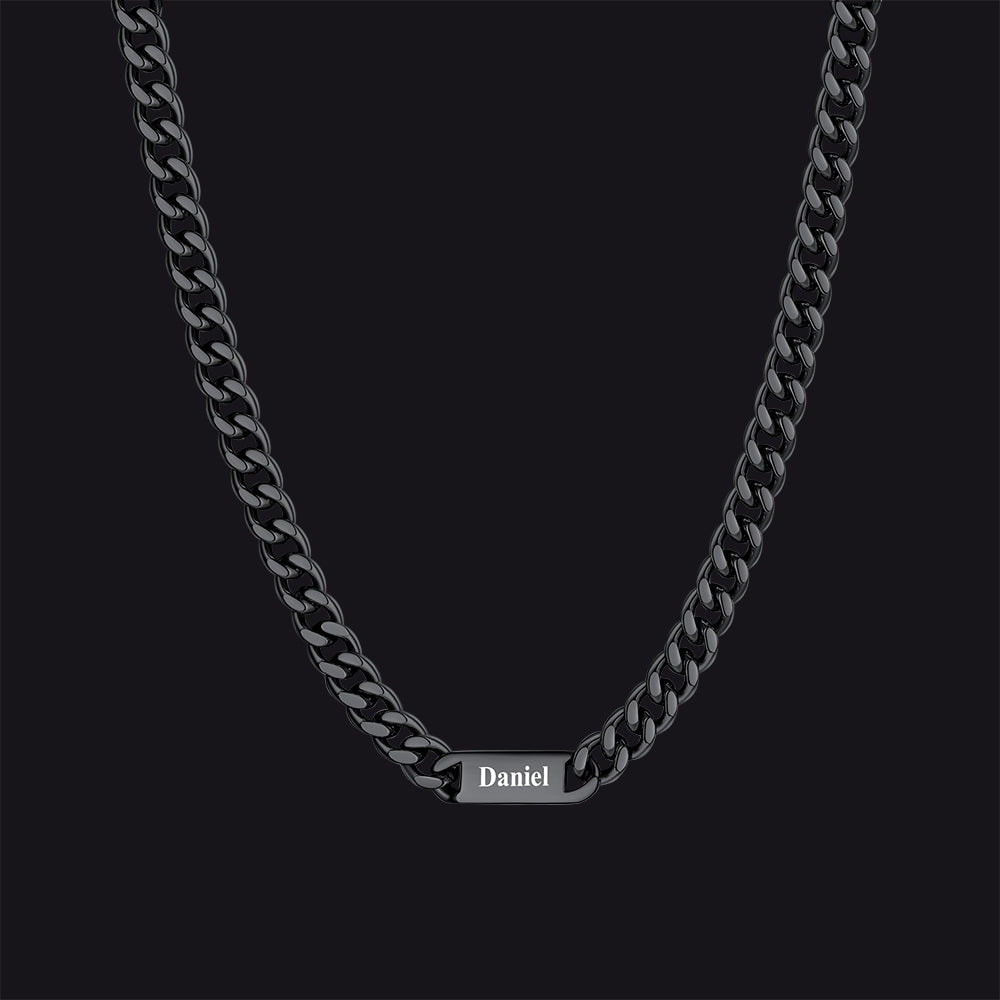 Customized Engraved Cuban Chain Name Link Necklace for Men