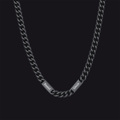 Customized Engraved Cuban Chain Name Link Necklace for Men