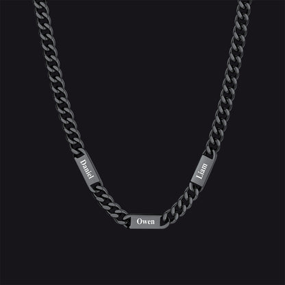 Customized Engraved Cuban Chain Name Link Necklace for Men