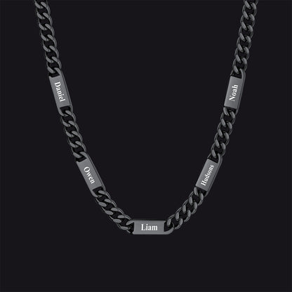 Customized Engraved Cuban Chain Name Link Necklace for Men
