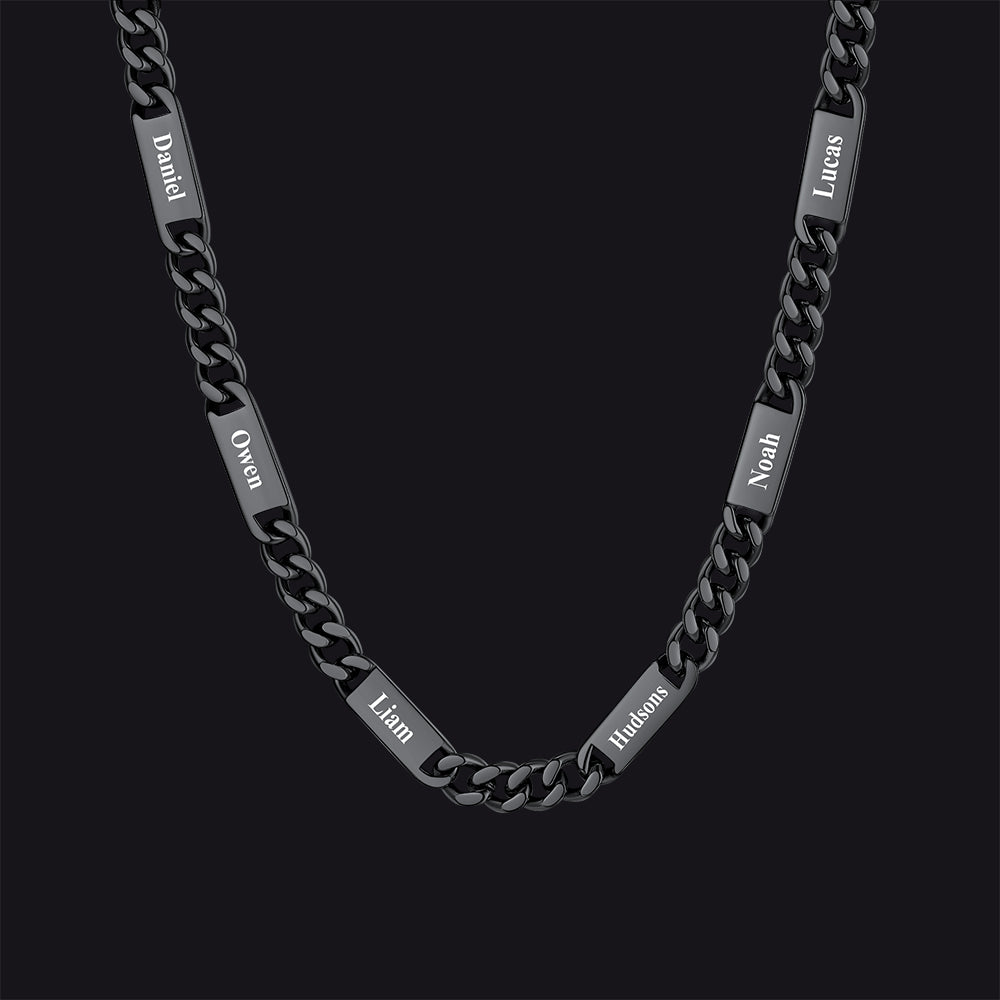 Customized Engraved Cuban Chain Name Link Necklace for Men